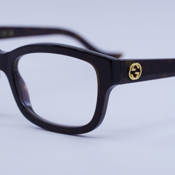 Gucci GG1259O 005 Eyeglasses Dark Havana 54mm Rectangle Frame - Picture 5 of 11